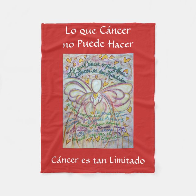 Lo que Cáncer no Puede Hacer Angel Chemo Blanket Fleecedecke (Vorderseite)
