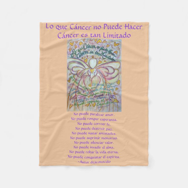 Lo que cáncer no Puede Hacer Angel Chemo Blankets Fleecedecke (Vorderseite)