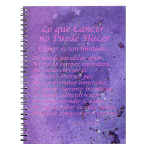 Lo que Cáncer No Puede Hacer Lila Notebook Notizblock