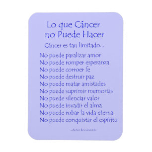 Lo Que Cáncer No Puede Hacer Magnet (blau)