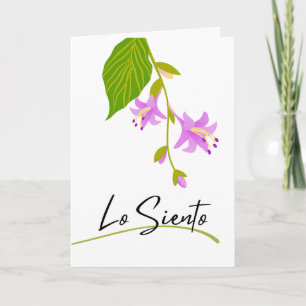 Lo Siento Beileid Spanisch mit Hosta Blooms Karte