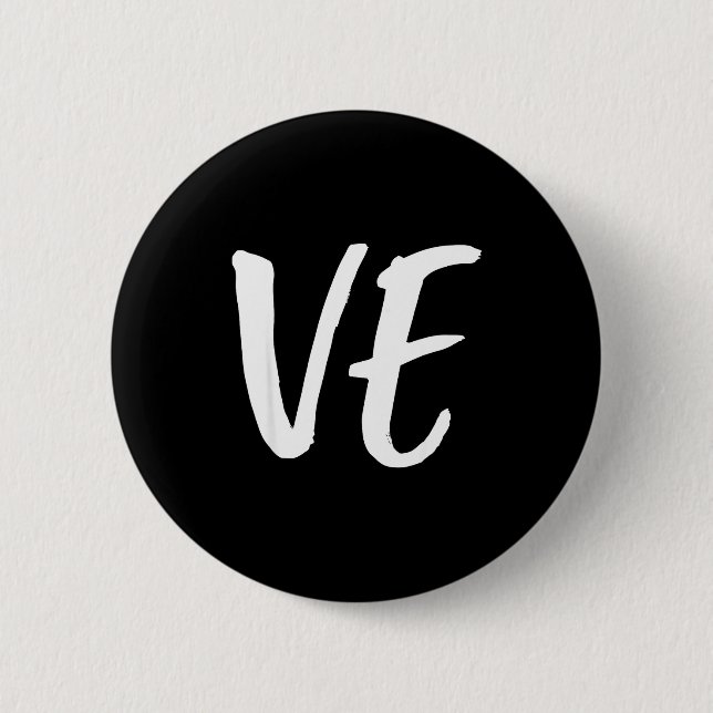 Lo Ve Love Matching Couple Husband Wife Valentine' Button (Vorderseite)