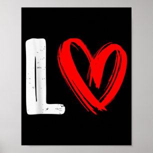 Lo-ve Love passende Paare Valentinstag  Poster