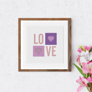 LO-VE. Typografie und Formen. Poster