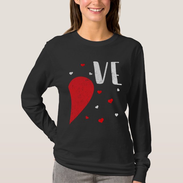 LO VE Valentines Day Matching Couples Shirt Heart  (Vorderseite)