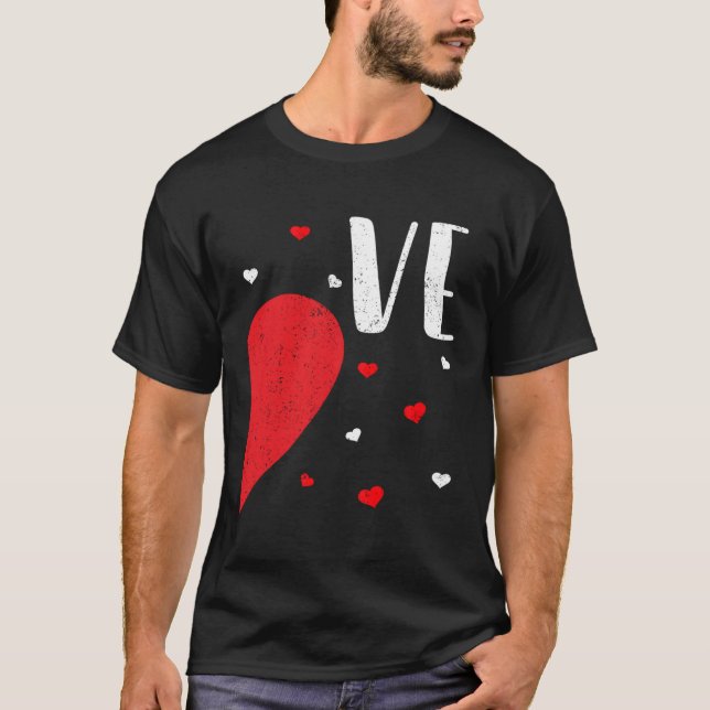 LO VE Valentines Day Matching Couples Shirt Heart  (Vorderseite)