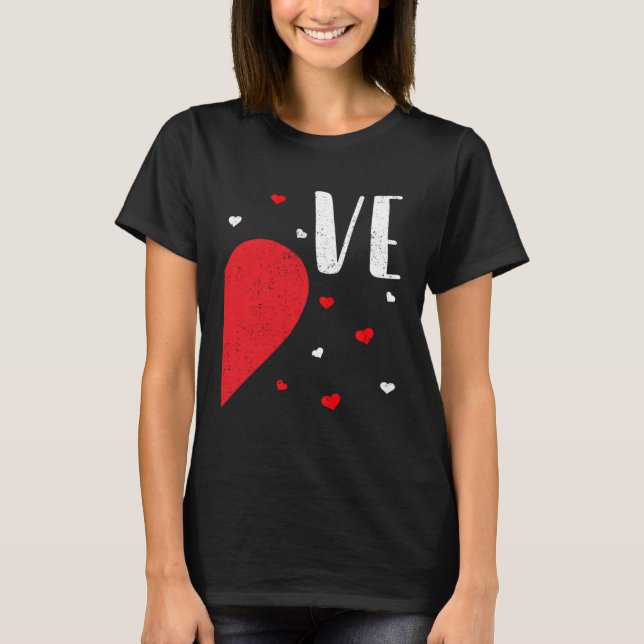 LO VE Valentines Day Matching Couples Shirt Heart  (Vorderseite)