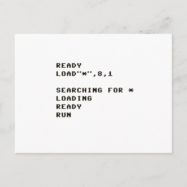 LOAD C64 POSTKARTE (Vorderseite)