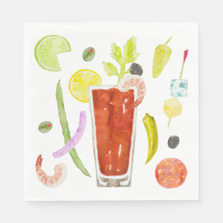 Loaded Bloody Mary Paper Napkins Serviette