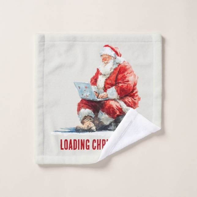 Loading Christmas Funny Santa Design Badhandtuch Set (Waschlappen)