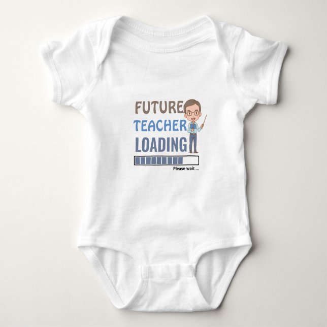 Loading für Lehrer | Niedlicher Party Junge Baby Strampler (Vorderseite)