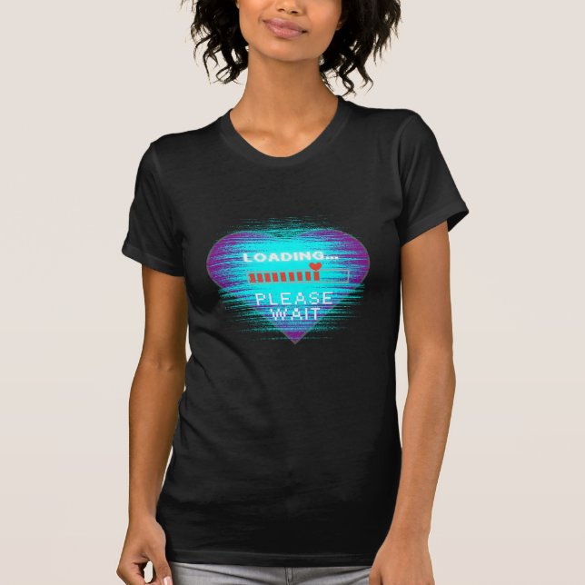 Loading Heart Retro Gamer T-Shirt (Vorderseite)