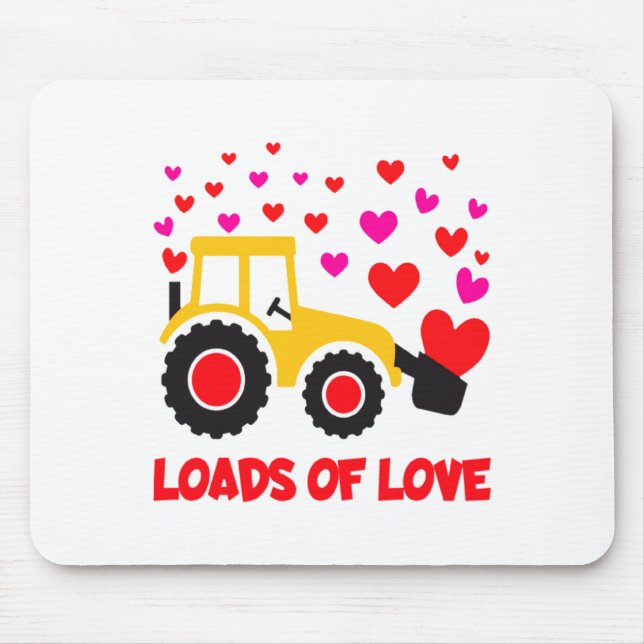 Loads Of Love Toddler Tractor Valentines Day For K Mousepad (Vorne)