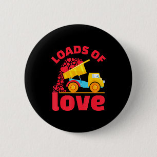 Loads Of Love Truck Hearts Valentinstag Kinder Tod Button