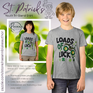 Loads of Luck Häkelnadel-Look Design Jugendlich Tri-Blend Shirt