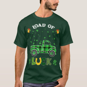 Loads Of Luck St Patrick's Day Buffalo Plaid Truck T-Shirt