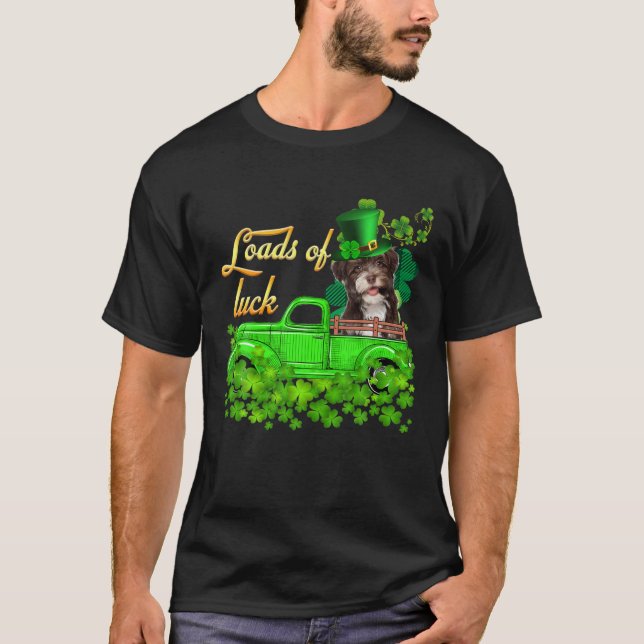 Loads Of Luck Truck Havanese St. Patrick's Day T-Shirt (Vorderseite)