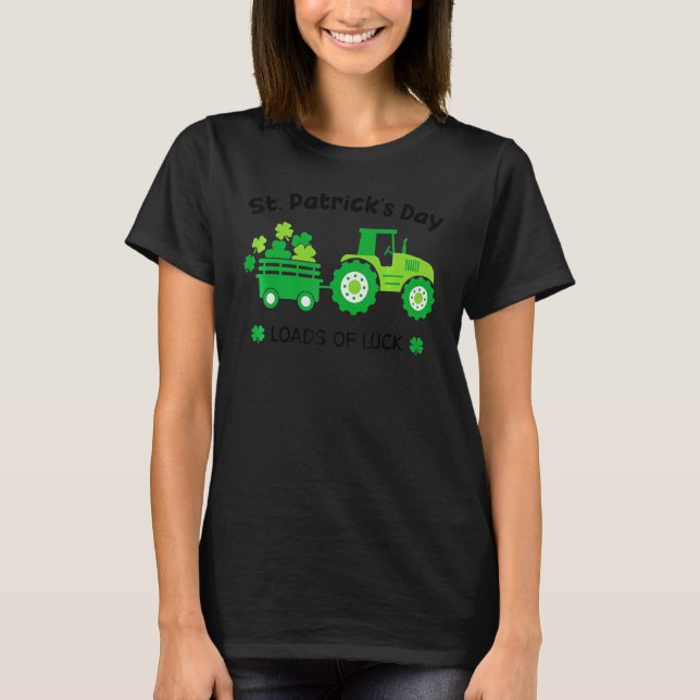 Loads St. Patricks Day Traktor Kleinkind Boys T-Shirt (Vorderseite)