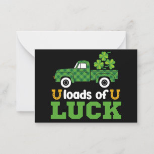 Loads Tractor Boys St Patricks Day Kids Mitteilungskarte