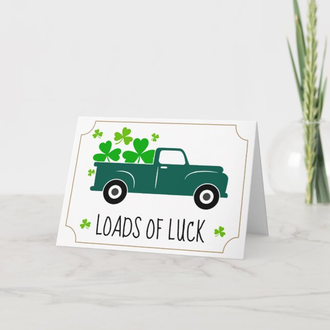 Loads Truck St Patricks Day Karte (Vorderseite)