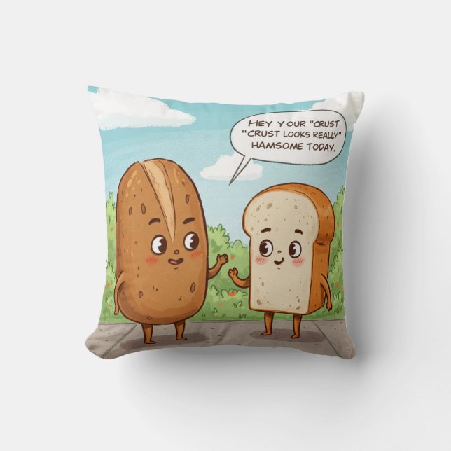 Loaf auf den ersten Blick (Pun beabsichtigt!) Kissen (Vorderseite)