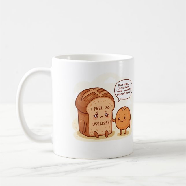 Loaf in Trouble, Bun to the Rescue! Ein großes Mo Kaffeetasse (Links)