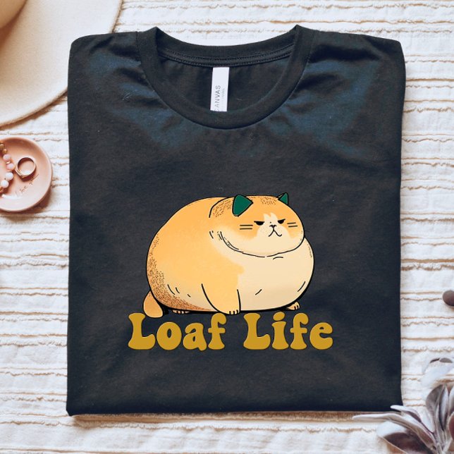 Loaf Lift Fett Katze Funny T-Shirt (Von Creator hochgeladen)
