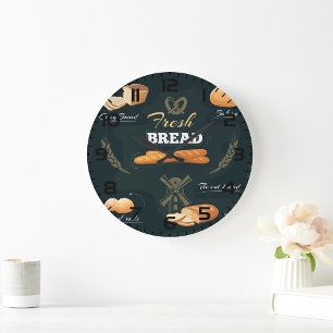 Loaf Rolls Baguette Große Wanduhr