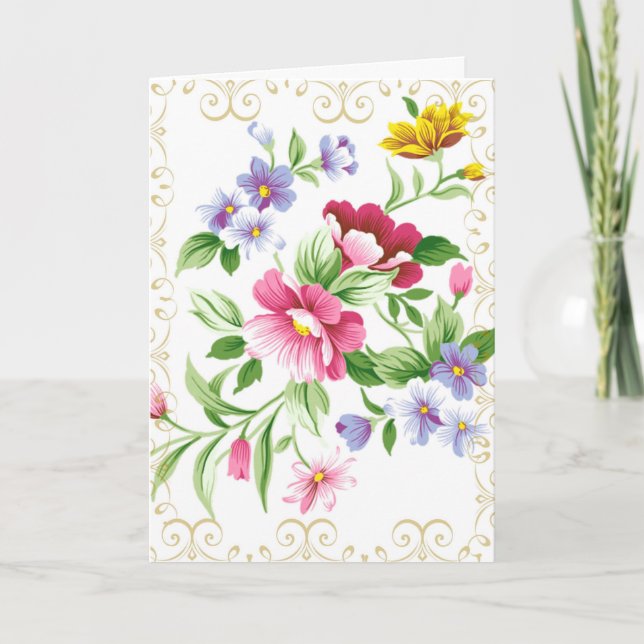 Lob für den Herrn floral CUSTOMIZE Karte (Vorderseite)