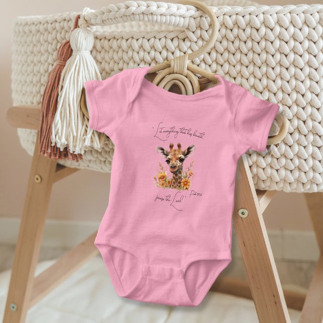 Lob für den Herrn Jesus Giraffe Baby Strampler (Von Creator hochgeladen)