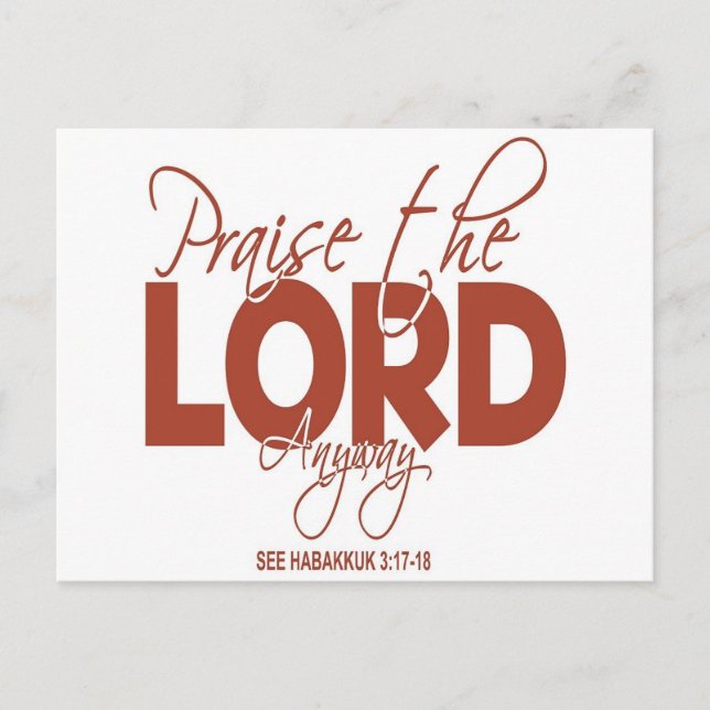 Lob für den Herrn ohnehin Postkarte (Vorderseite)