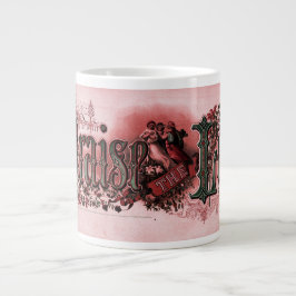 "Lob für den Herrn" tief rot und grün Jumbo-Tasse