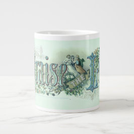 "Lob für den Herrn" Vintage Christliche Kunst Minz Jumbo-Tasse