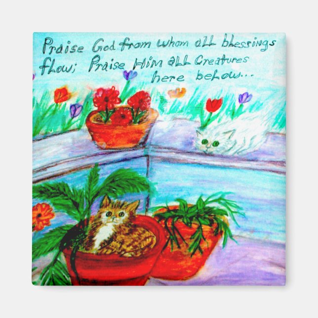 Lob Gott, von dem alle Segnungen fließen Magnet (Vorne)