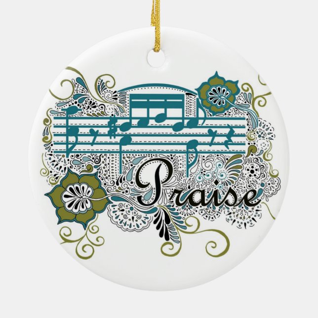 Lob-Hennastrauch-Entwurf Keramikornament (Hinten)