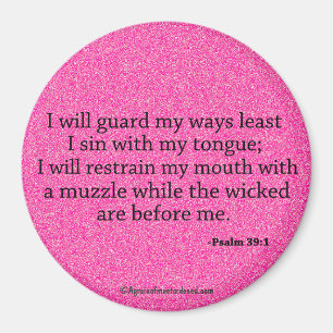 Lob Ihm N Pink Bible Zitat anpassen Magnet