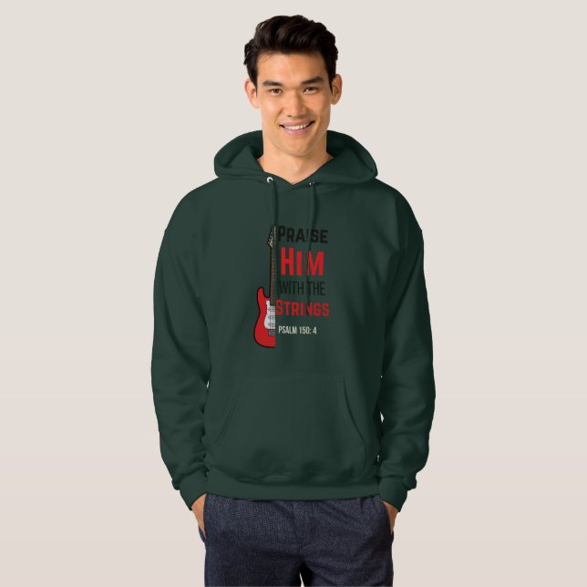 Lob ihn mit den Streichern psalm 150:4 Hoodie (Vorne ganz)
