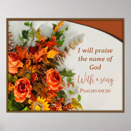 Lob ihn mit Erntedank Poster