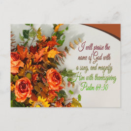 Lob ihn mit Erntedank Postkarte