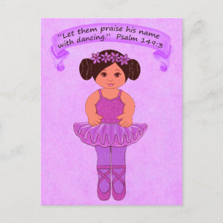 Lob seinen Namen mit Dancing 3~Scripture~Print Postkarte