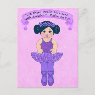 Lob seinen Namen mit Tanzen 4~Scripture~Print Postkarte