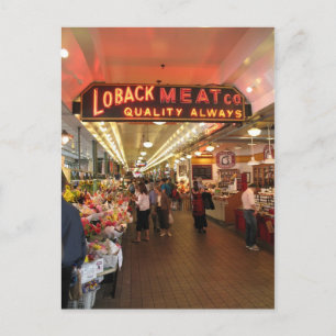Loback Meat Co., Pike's Market, Seattle Postkarte