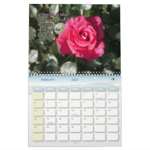 Lobblumen mit Psalmen Inspirierende Wand Kalender