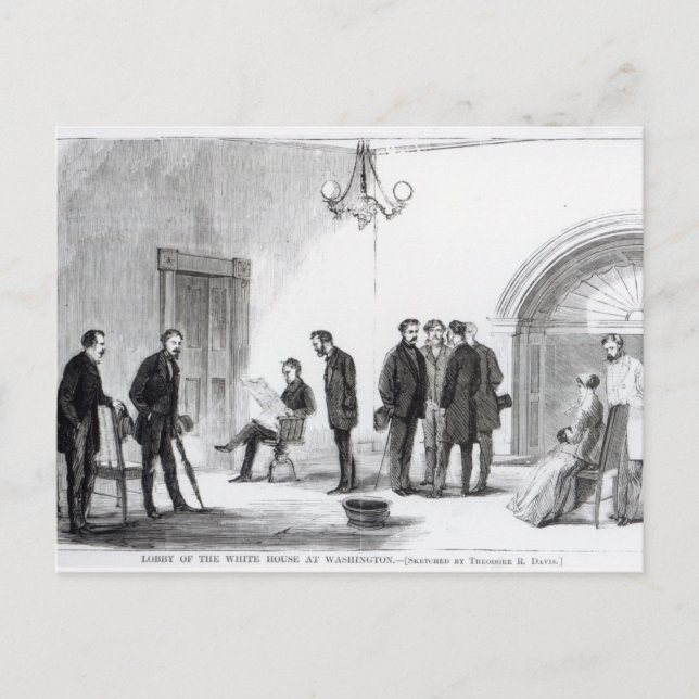 Lobby des Weißen Hauses in Washington Postkarte (Vorderseite)