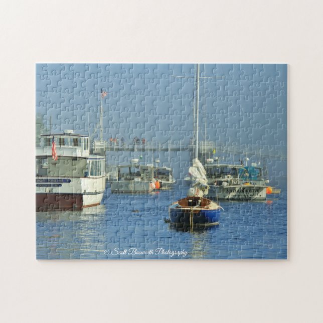 Lobbyboote Draw Bridge Perkins Cove Jigsaw Puzzle (Horizontal)