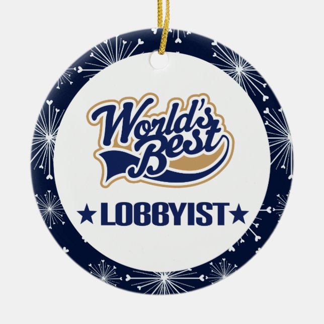 Lobbyist-Geschenk-Verzierung Keramik Ornament (Vorne)