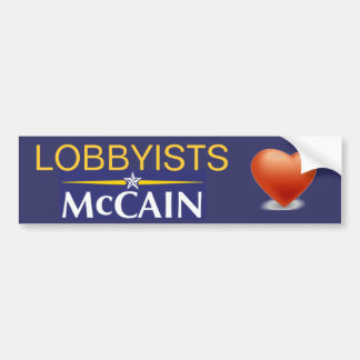 Lobbyist-Herz McCain Autoaufkleber