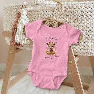 Lobe den Herrn Jesus Giraffe Baby Strampler