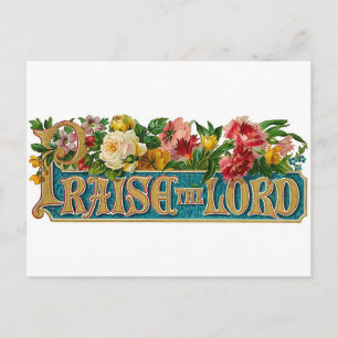 Lobe den Herrn Vintage-Christen-Postkarte Postkarte