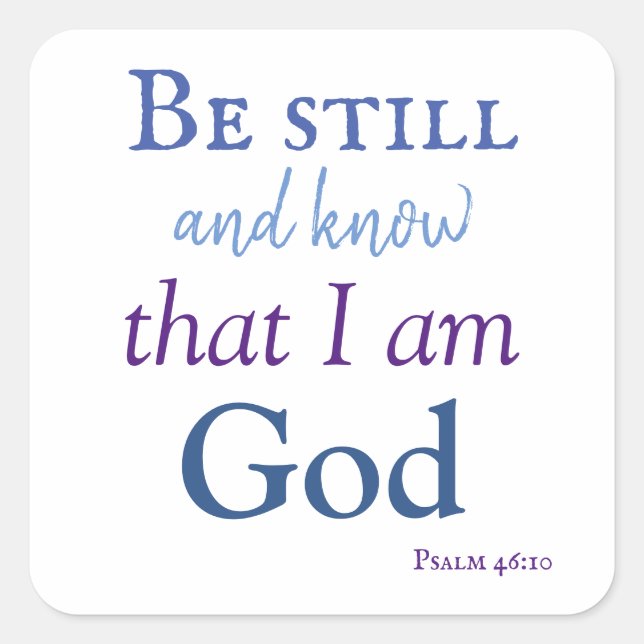 Lobe still und weiß quadratischer aufkleber (Vorderseite)